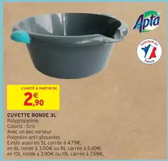 Intermarché APTA CUVETTE RONDE 3L offre