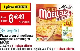 Cora x Carrefour MARIE Pizza crousti mœlleuse originale 4 fromages offre