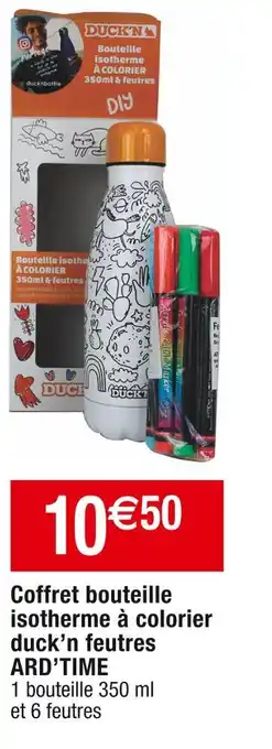 Cora x Carrefour Coffret bouteille isotherme à colorier duck’n feutres ARD’TIME offre