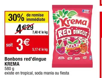 Cora x Carrefour KREMA Bonbons red’dingue offre