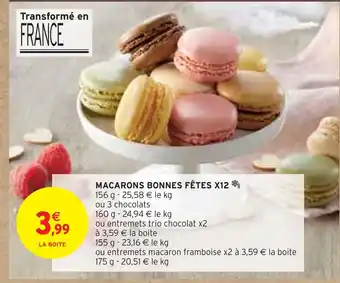 Intermarché MACARONS BONNES FÊTES X12 Ω offre