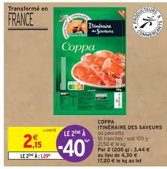 Intermarché ITINÉRAIRE DES SAVEURS COPPA offre