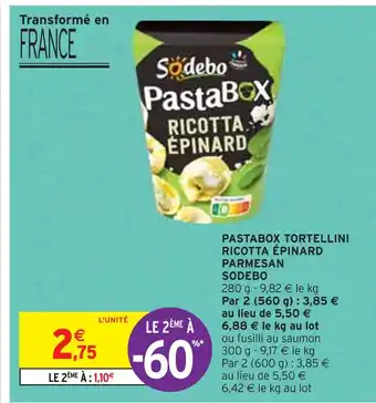 SODEBO PASTABOX TORTELLINI RICOTTA ÉPINARD PARMESAN