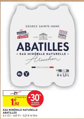Intermarché ABATILLES EAU MINÉRALE NATURELLE offre