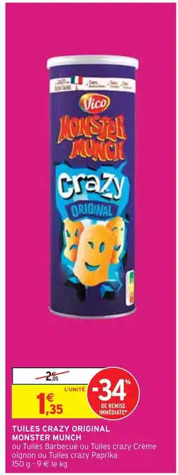 Intermarché VICO TUILES CRAZY ORIGINAL MONSTER MUNCH offre