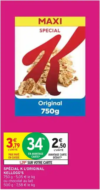 Intermarché KELLOGG'S SPÉCIAL K L'ORIGINAL offre