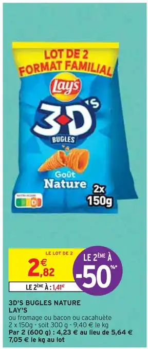 Intermarché LAY'S 3D'S BUGLES NATURE offre