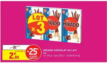 Intermarché LU MIKADO CHOCOLAT AU LAIT offre