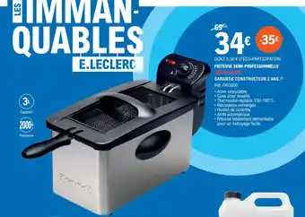 E.Leclerc FRITEUSE SEMI-PROFESSIONNELLE offre