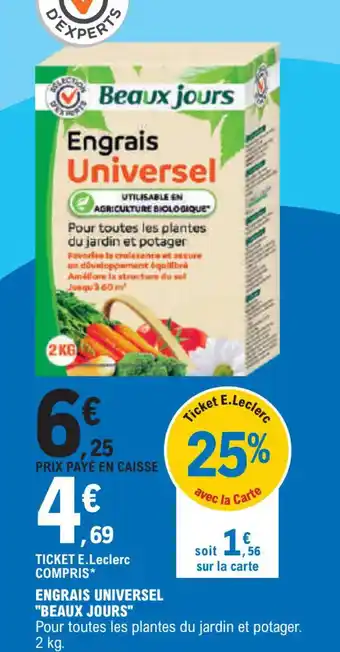 E.Leclerc ENGRAIS UNIVERSEL offre
