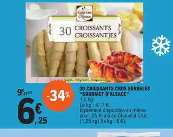 E.Leclerc 30 CROISSANTS CRUS SURGELÉS offre