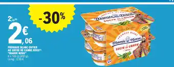 E.Leclerc FROMAGE BLANC ENTIER AU SUCRE DE CANNE ROUX MAMIE NOVA" offre