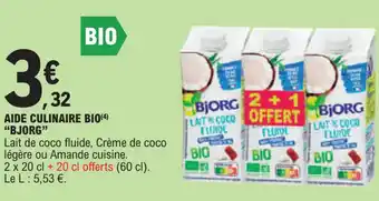 E.Leclerc AIDE CULINAIRE BIO BJORG" offre