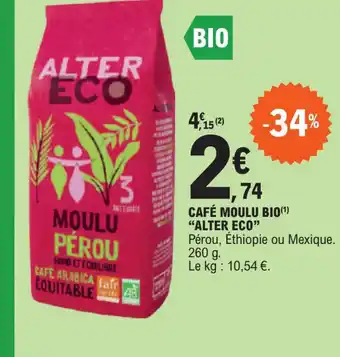 E.Leclerc CAFÉ MOULU BIO offre