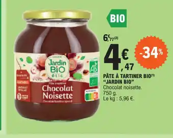 E.Leclerc PÂTE À TARTINER BIO JARDIN BIO offre
