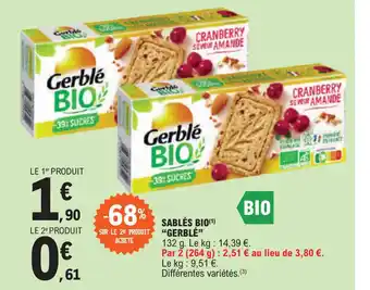 E.Leclerc SABLÉS BIO GERBLÉ offre