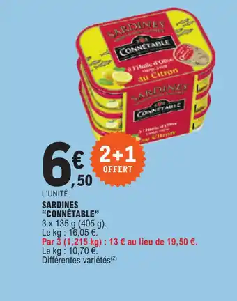 E.Leclerc SARDINES CONNETABLE offre