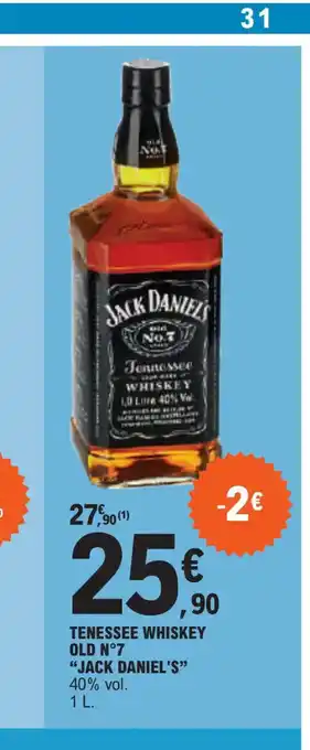 E.Leclerc TENESSEE WHISKEY OLD N°7 JACK DANIEL'S offre