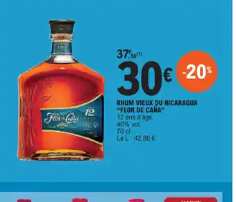 E.Leclerc RHUM VIEUX DU NICARAGUA FLOR DE CAÑA offre