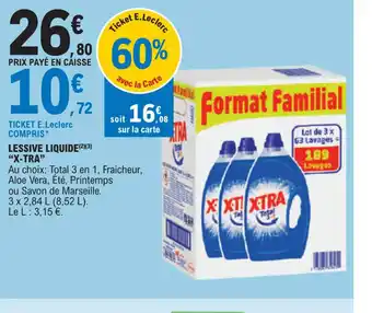 E.Leclerc LESSIVE LIQUIDE X-TRA" offre