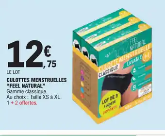 E.Leclerc CULOTTE MENSTRUELLE FEEL NATURAL offre