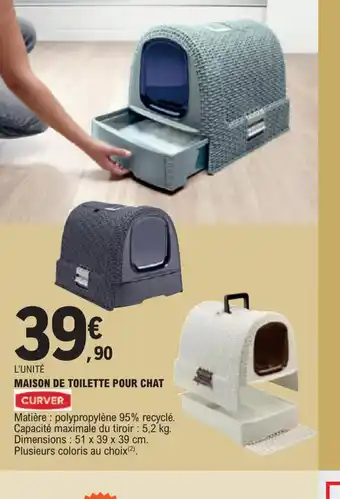 E.Leclerc MAISON DE TOILETTE POUR CHAT offre