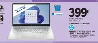 E.Leclerc PC PORTABLE 17-CN0015NF offre
