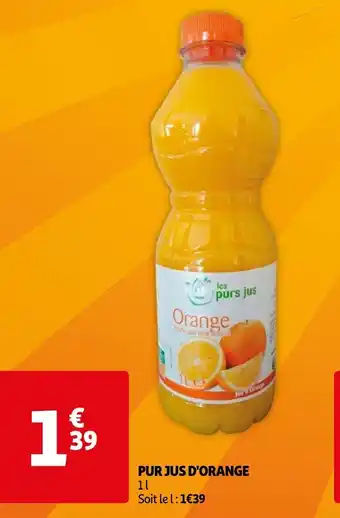 Auchan PUR JUS D'ORANGE offre