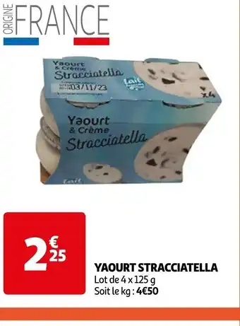 Auchan YAOURT STRACCIATELLA offre