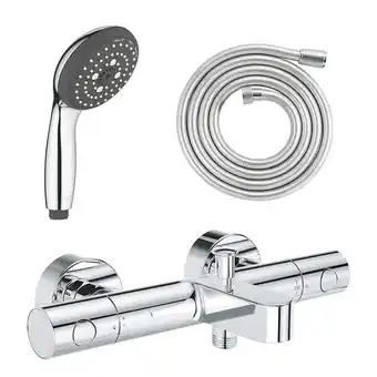 Brico Cash GROHE Mitigeur bain douche Precision Get avec douchette 3jets Vitalio Start 100 et flexible 200cm offre