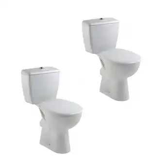 Bricorama JACOB DELAFON Lot de 2 WC à poser Eolia + abattant offre