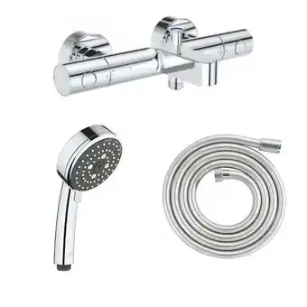 Bricorama GROHE Mitigeur bain douche Precision Get avec douchette 3jets Vitalio Comfort 100 et flexible 200cm offre