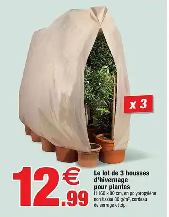Le Lot De 3 Housses D'hivernage Pour Plantes
