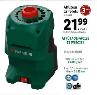 Lidl Affûteur De Forets Parkside offre