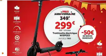 Roady Trottinette électrique Wispeed offre