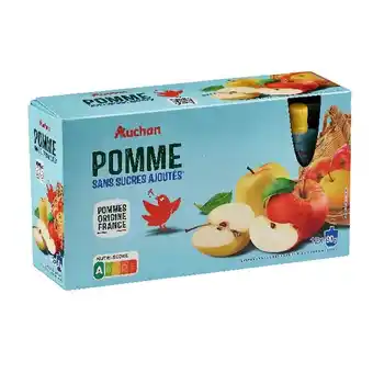 Auchan Gourdes De Puree De Pomme Sans Sucres Ajoutes Auchan offre