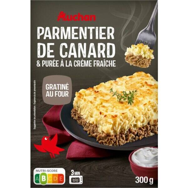 Promo Parmentier De Canard & Purée À La Crème Fraîche Auchan chez Auchan
