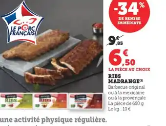 Hyper U Ribs Madrange offre