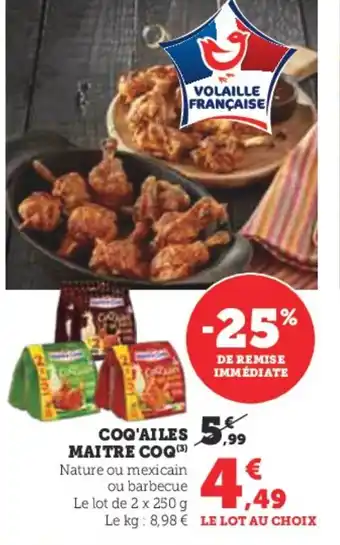 Hyper U Coq ailes maitre coq offre