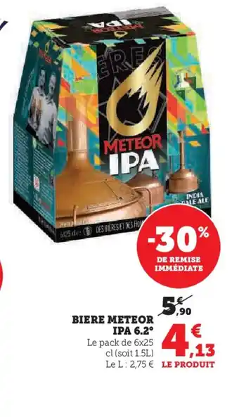 Super U BIERE METEOR IPA 6.2° offre