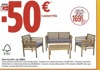 Géant Casino Salon de jardin bas TAOBIS offre