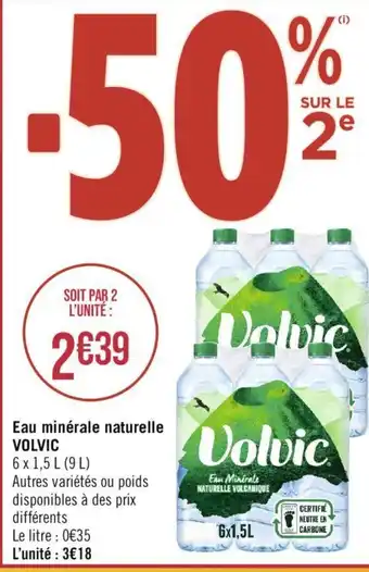 Géant Casino Eau minérale naturelle VOLVIC offre