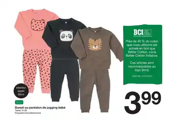 Zeeman Sweet ou pantalon de jogging bébé offre