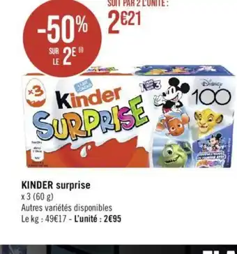 Géant Casino KINDER surprise offre