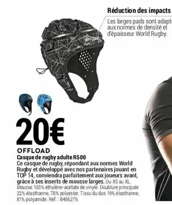 Decathlon Casque de rugby adulte offre