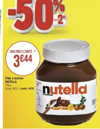 Géant Casino Pâte à tartiner NUTELLA offre