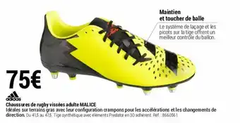 Decathlon Chaussures de rugby vissées adulte malice offre