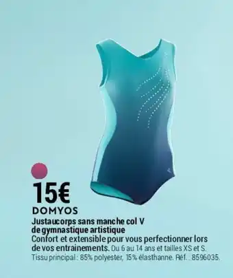 Decathlon Justaucorps sans manche col V offre
