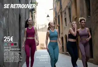 Decathlon Legging taille haute de fitness femme 500 offre