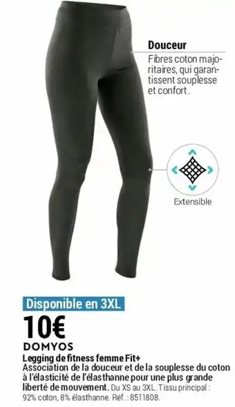 Decathlon Legging de fitness femme offre